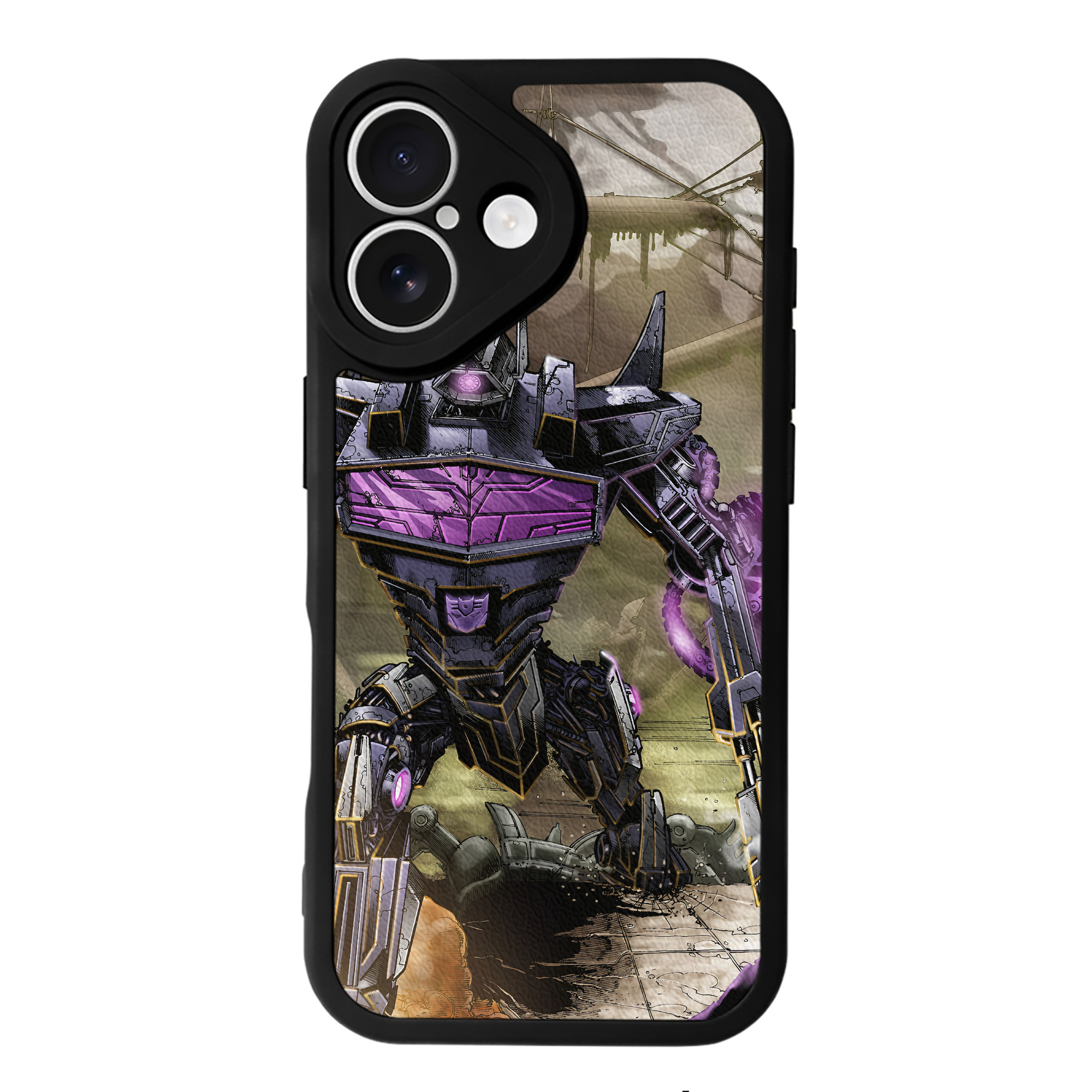 （画像用） Transformers トランスフォーマー 【iPhone 16シリーズ対応】シリコンスマホケース（レザー調） 材質：シリコン